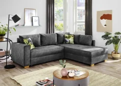 Ecksofa PAROS 257 x 207 cm grau