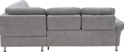 Ecksofa SEVRAN mit Schlaffunktion 242 x 210 cm alu