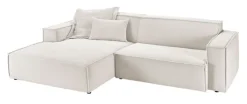 Ecksofa UPPER EAST 168 x 276 cm weiß