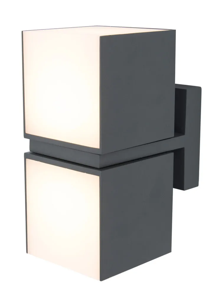 ECO-LIGHT LED Außenwandleuchte CUBA 2-flg anthrazit
