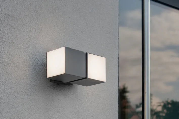 ECO-LIGHT LED Außenwandleuchte CUBA 2-flg anthrazit