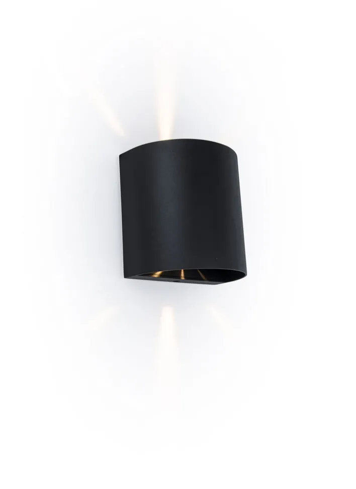 ECO-LIGHT LED Außenwandleuchte GEMINI BEAMS 11 cm schwarz