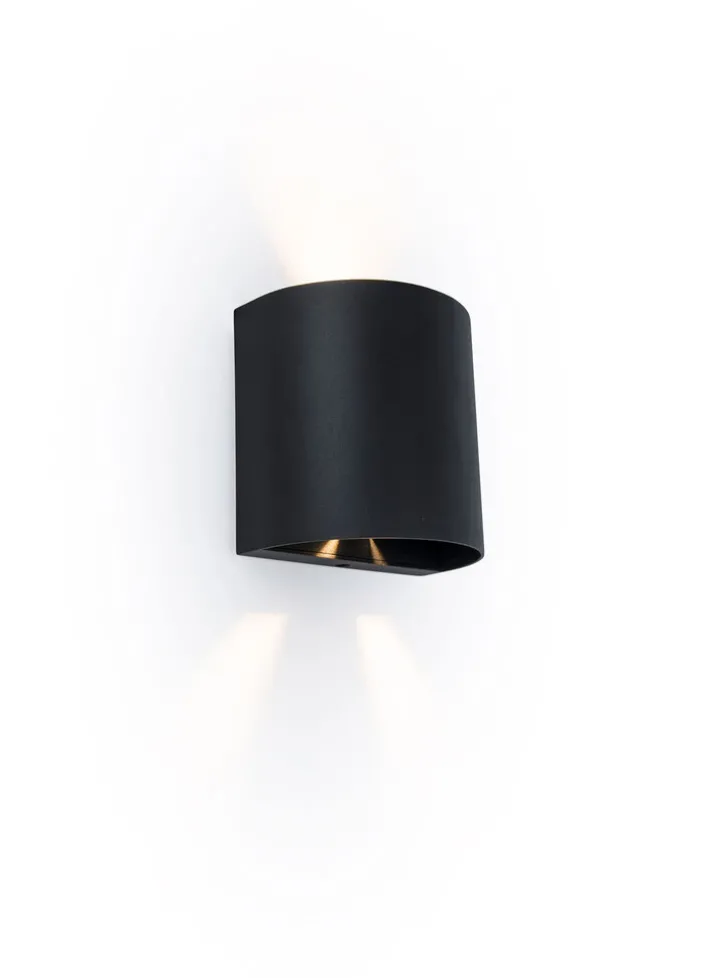 ECO-LIGHT LED Außenwandleuchte GEMINI BEAMS 11 cm schwarz