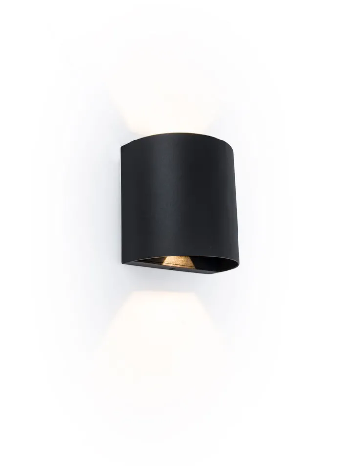 ECO-LIGHT LED Außenwandleuchte GEMINI BEAMS 11 cm schwarz