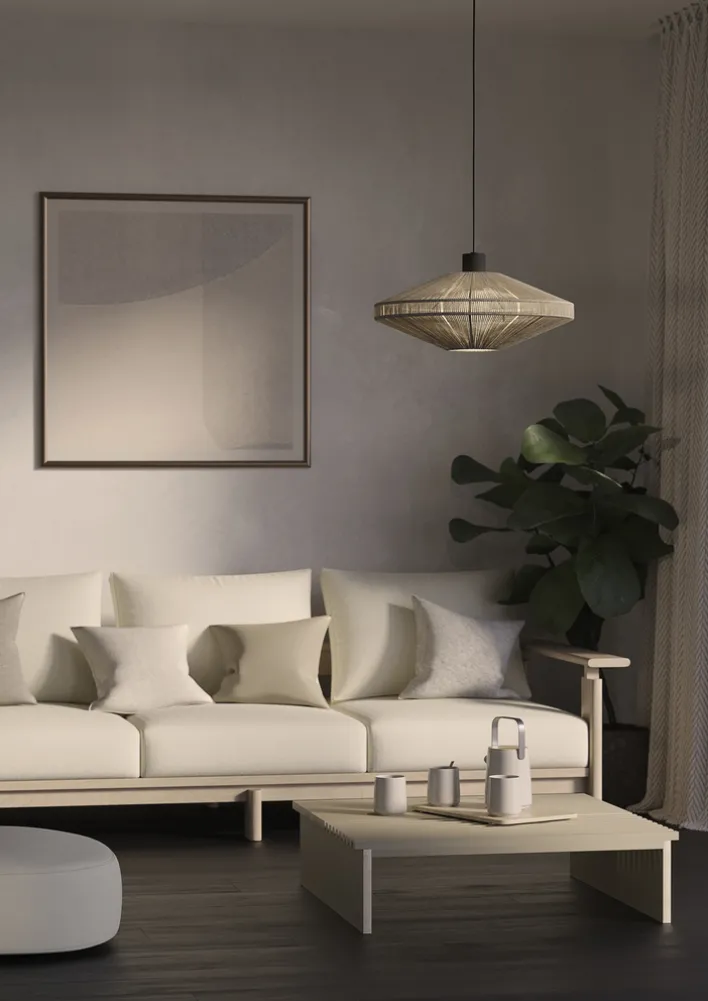 EGLO Retrofit Pendelleuchte MIDSUMMER 38 cm creme