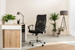 EGLO Tripod Stehlampe BIDFORD II, Holz/Metall/Textil, Höhe 154 cm Braun/Beige/Goldfarbig