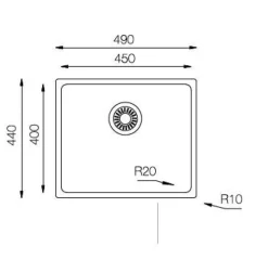 Einbauspüle KANIS silberfarbig