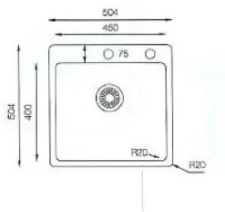 Einbauspüle LEIKO silberfarbig