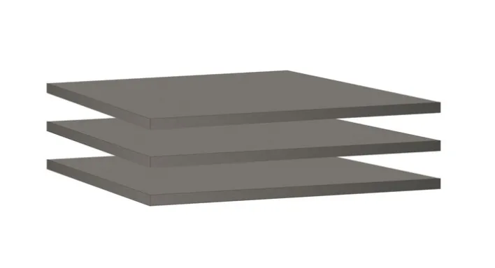 Einlegeboden 3er Set WASHTOWER II grau