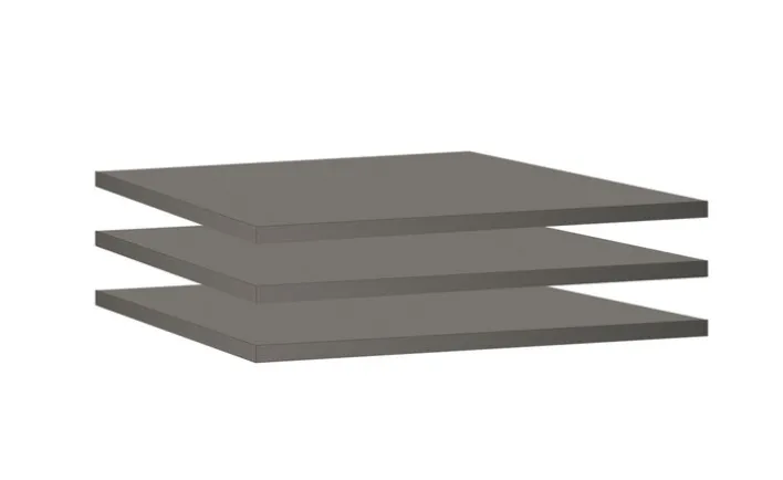 Einlegeboden WASHTOWER I 3er Set grau