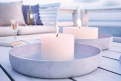 ENGELS KERZEN Kerzenteller AGNETHA 40 cm grau