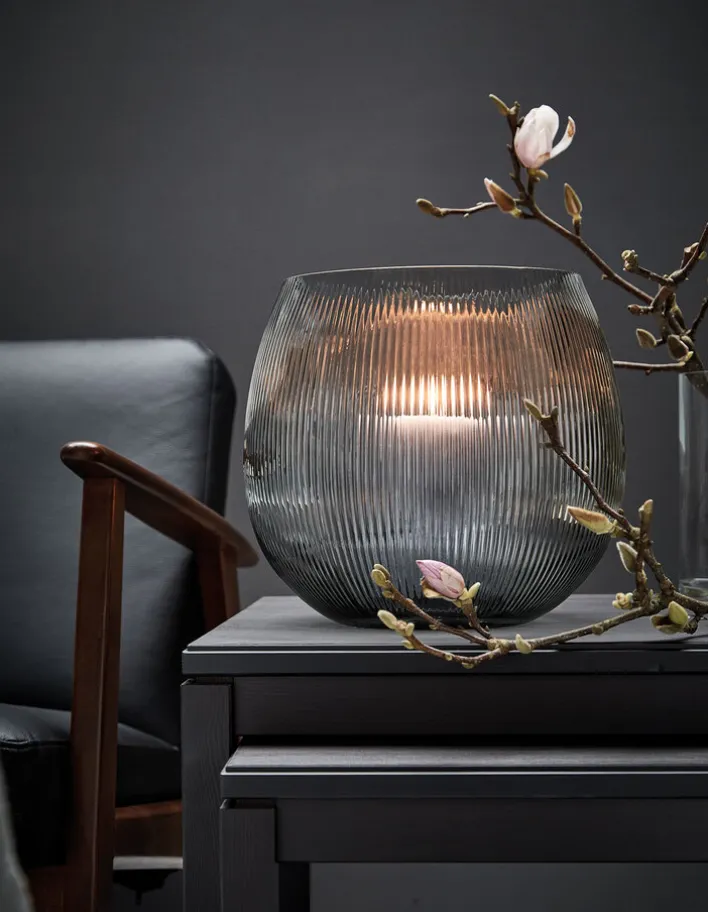 ENGELS KERZEN Windlicht EMMA schiefergrau