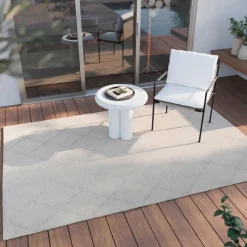 ESPRIT Outdoorteppich RHOMB 160 x 225 cm beige/grau