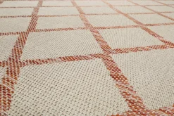 ESPRIT Outdoorteppich RHOMB 80 x 150 cm beige/rot