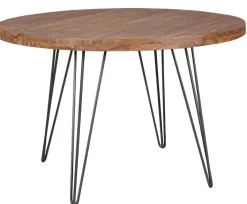 Esstisch 120 cm braun/ schwarz