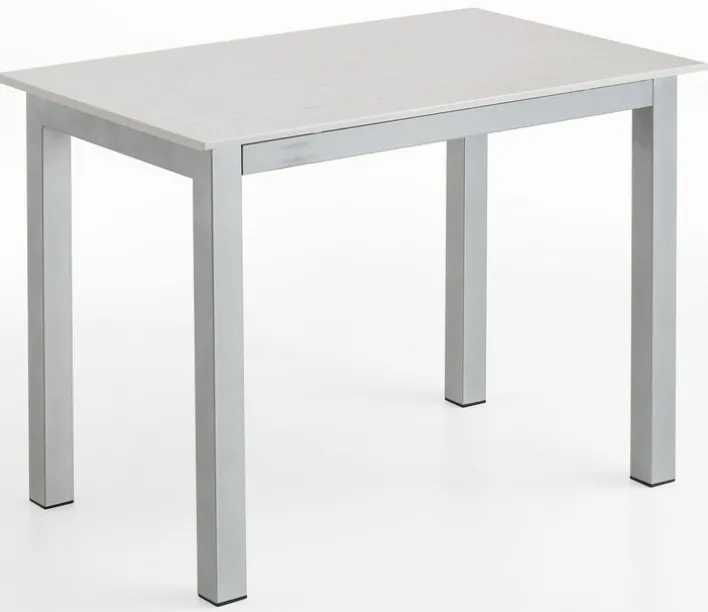 Esstisch 90 x 60 cm Holz grau/weiß