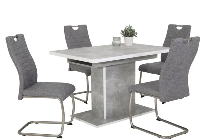 Esstisch ALICE T 120-160 x 80 cm betongrau