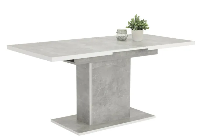 Esstisch ALICE T 120-160 x 80 cm betongrau