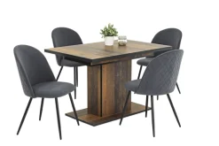 Esstisch ARIANA 120-160 x 80 cm braun