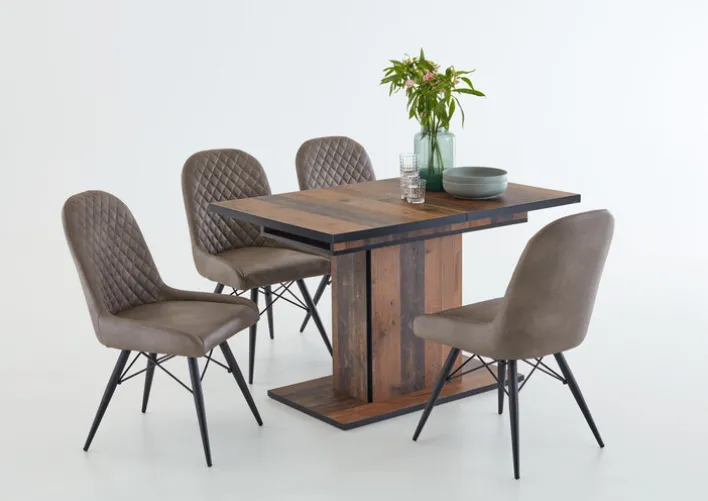 Esstisch ARIANA 120-160 x 80 cm braun