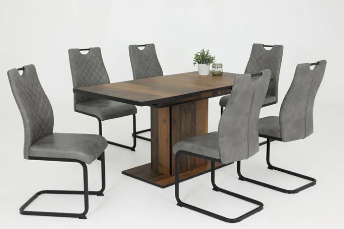 Esstisch ARIANA 120-160 x 80 cm braun