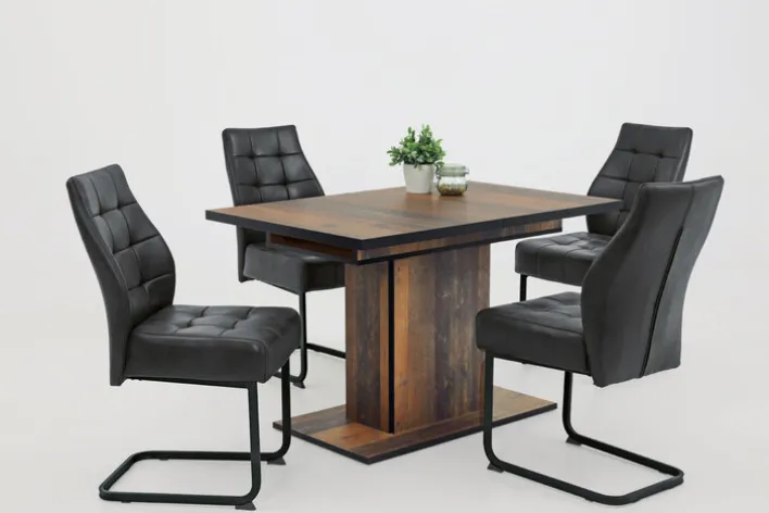 Esstisch ARIANA 120-160 x 80 cm braun