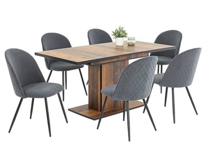 Esstisch ARIANA 120-160 x 80 cm braun