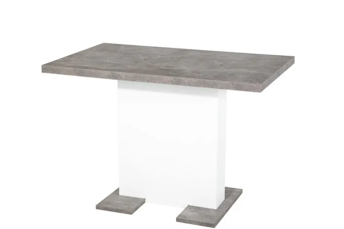 Esstisch BRITT 110-150 x 90 cm weiß /Betonoptik