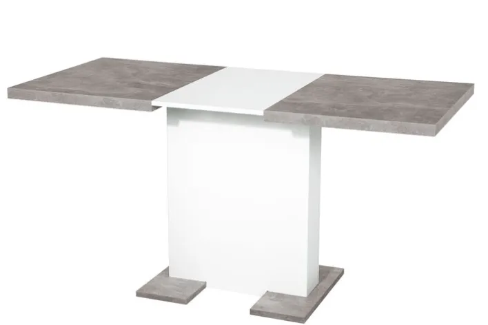 Esstisch BRITT 110-150 x 90 cm weiß /Betonoptik