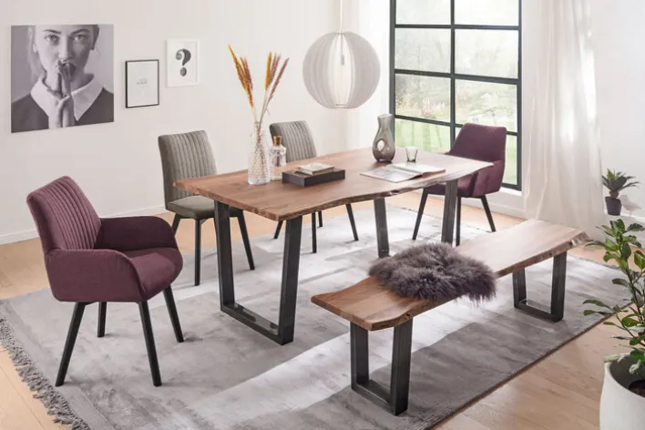 Esstisch CALABRIA 180 x 100 cm Akazie natur lackiert