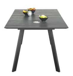 Esstisch CHICAGO 160/210 x 90 cm Flamed Wood Black