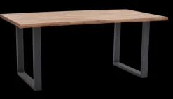 Esstisch CHRISTIAN 180 x 100 cm Eiche massiv geölt/schwarz