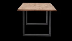 Esstisch CHRISTIAN 180 x 100 cm Eiche massiv geölt/schwarz