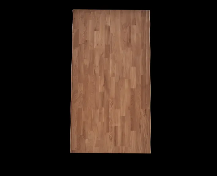 Esstisch CHRISTIAN 180 x 100 cm Eiche massiv geölt/schwarz