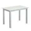 Esstisch DASH 130-190 x 80 cm Glasplatte weiß