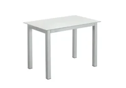Esstisch DASH 130-190 x 80 cm Glasplatte weiß