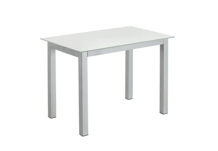 Esstisch DASH 130-190 x 80 cm Glasplatte weiß