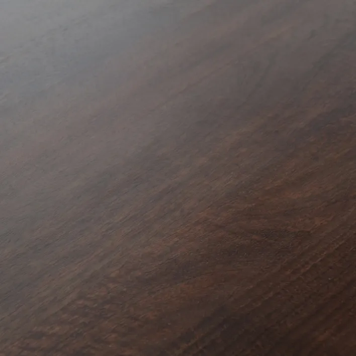 Esstisch ELLIPS 240 x 90 cm Mangoholz in Nussbaum lackiert