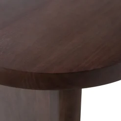 Esstisch ELLIPS 240 x 90 cm Mangoholz in Nussbaum lackiert