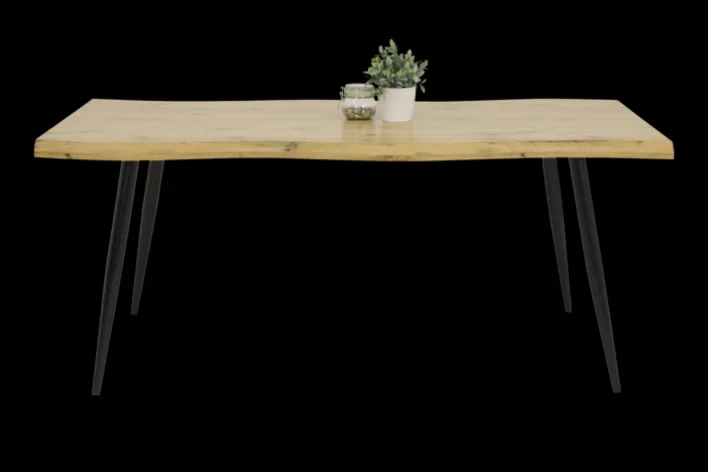 Esstisch GABI I 180 x 100 cm Wildeiche-Dekor braun/schwarz