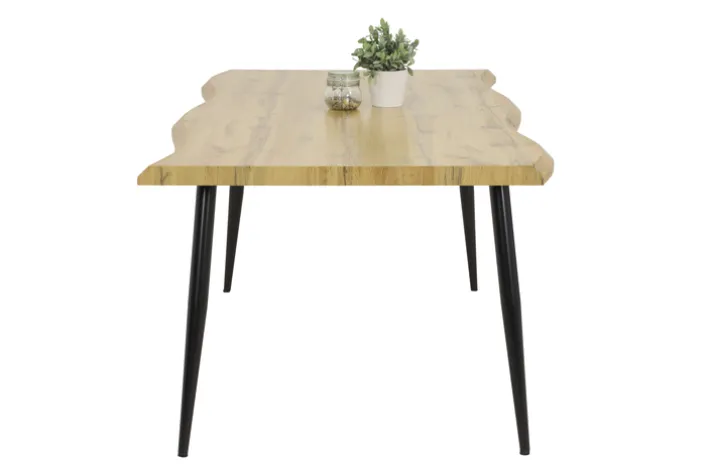 Esstisch GABI I 180 x 100 cm Wildeiche-Dekor braun/schwarz