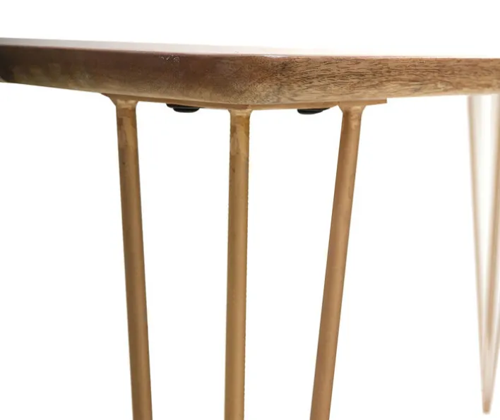 Esstisch GLORIA braun/ gold