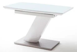 Esstisch HOLLY 140 x 80 cm Hochglanz weiß lackiert