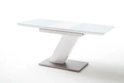 Esstisch HOLLY 140 x 80 cm Hochglanz weiß lackiert