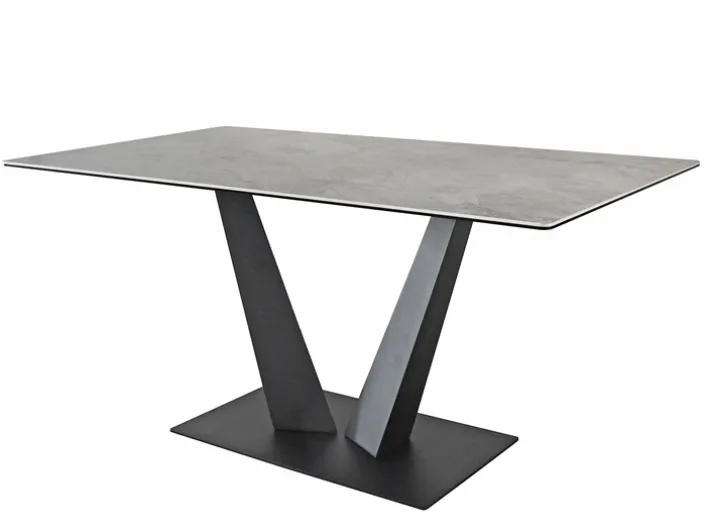 Esstisch Kurt 160x90 cm schwarz/dunkelgrau