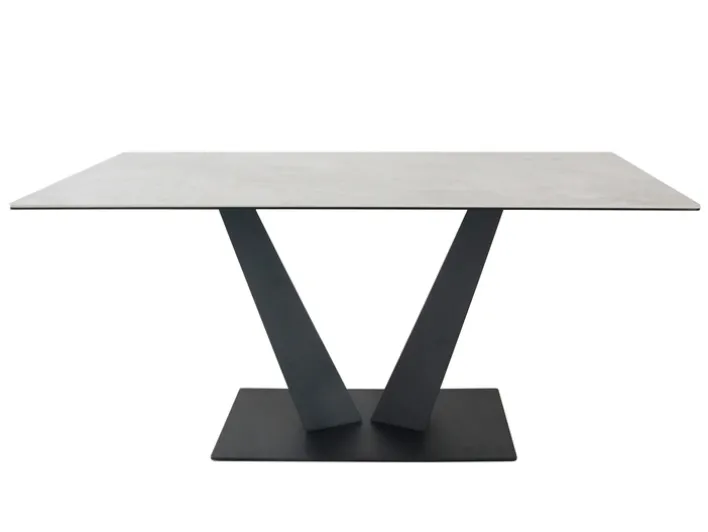 Esstisch Kurt 160x90 cm schwarz/dunkelgrau