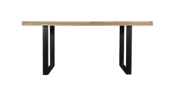 Esstisch LUANDA 180 x 90 cm Massivholz Akazie natur/schwarz