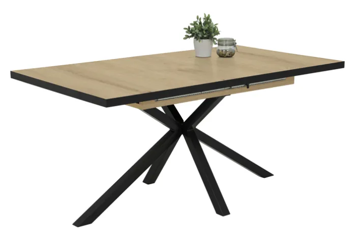 Esstisch MALOU I 160 x 90 cm Dekor Artisan-Eiche braun/schwarz