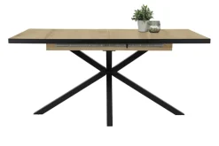 Esstisch MALOU I 160 x 90 cm Dekor Artisan-Eiche braun/schwarz