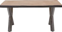 Esstisch MOMBASA 160 x 90 cm Akazie massiv natur/schwarz vintage lackiert